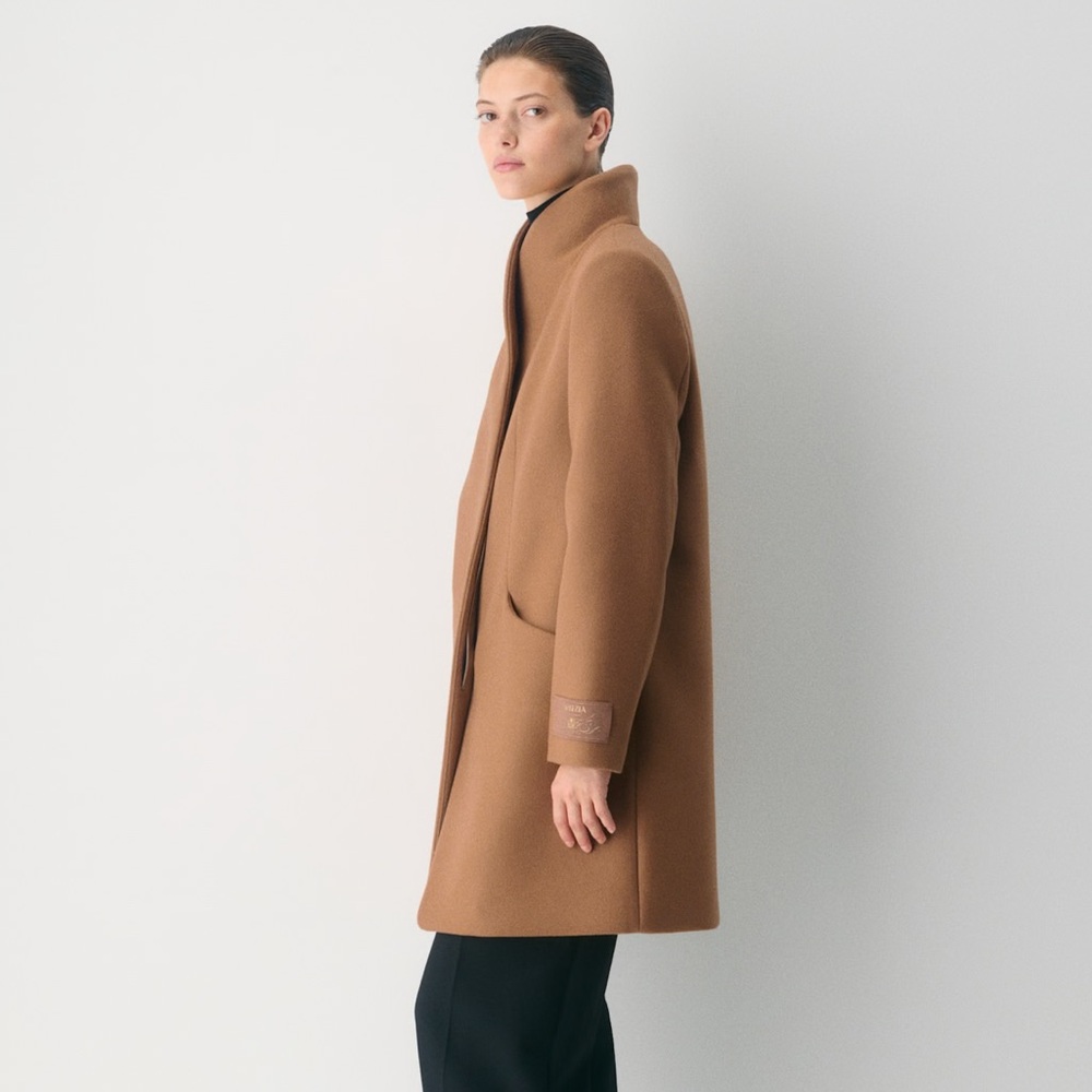 Wilfred camel cocoon coat